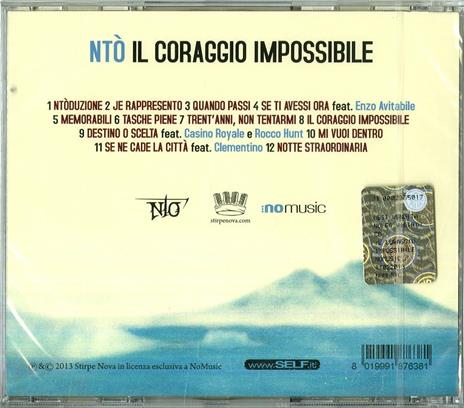 Il coraggio impossibile - CD Audio di Ntò - 2