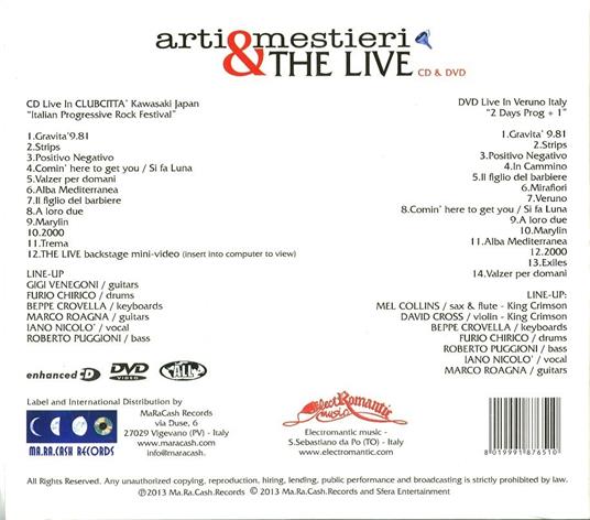 The Live - CD Audio + DVD di Arti e Mestieri - 2