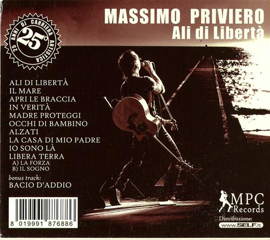 Ali di libertà - CD Audio di Massimo Priviero - 2