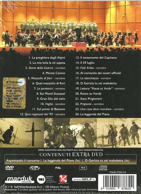 Canti della Grande Guerra - CD Audio + DVD di Coro ANA,Orchestra Sinfonica di Milano Giuseppe Verdi - 2