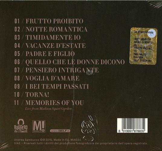 Frutto proibito - CD Audio di Ruggero de I Timidi - 2