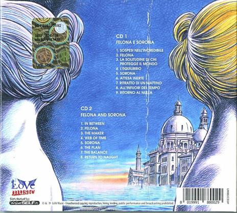 Felona e/and Sorona 2016 (Digipack) - CD Audio di Le Orme - 2