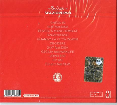 Spazioperso - CD Audio di Belize - 2