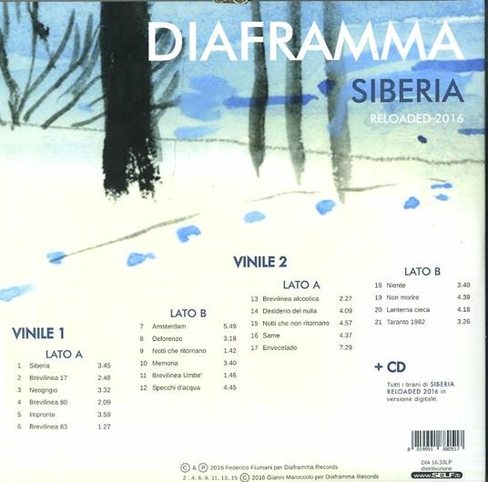Siberia Reloaded 2016 - Vinile LP + CD Audio di Diaframma - 2