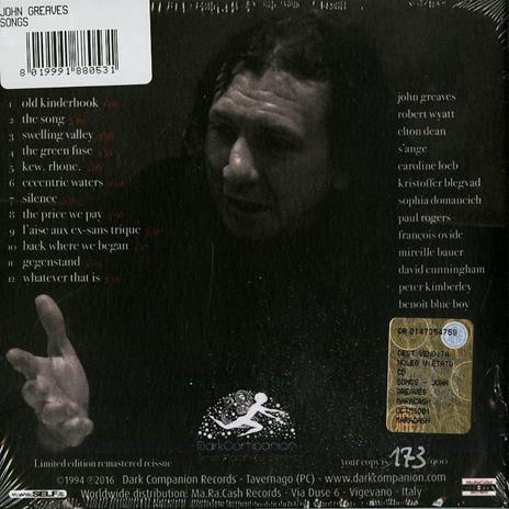 Songs - CD Audio di John Greaves - 2