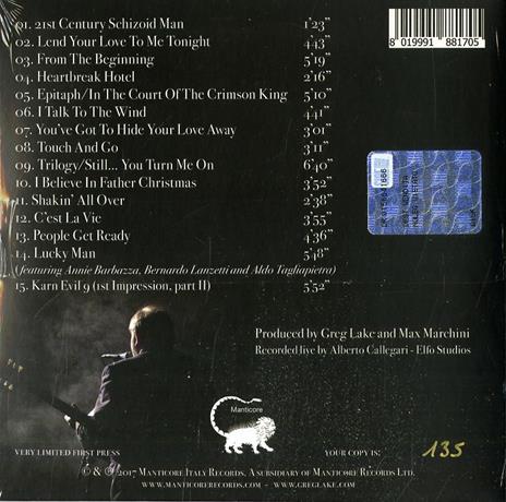 Live in Piacenza (Limited Edition) - CD Audio di Greg Lake - 2