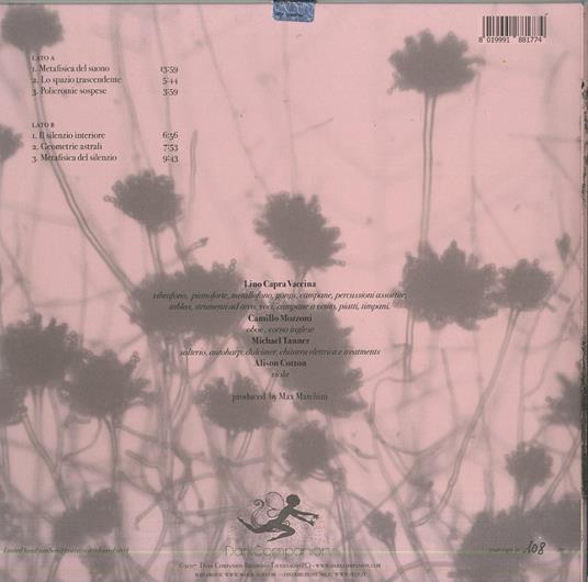 Metafisiche del suono - Vinile LP di Lino Capra Vaccina - 2