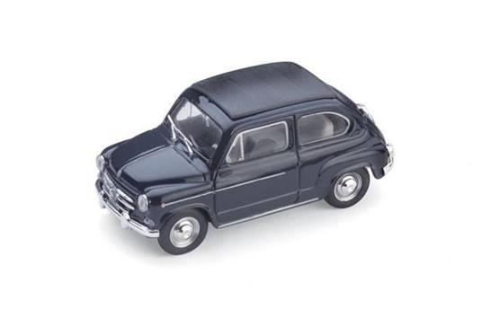 Bm0318-10 Fiat 600D Trasformabile Chiusa 1960 Bleu Scuro 456 1.43 Modellino Brumm