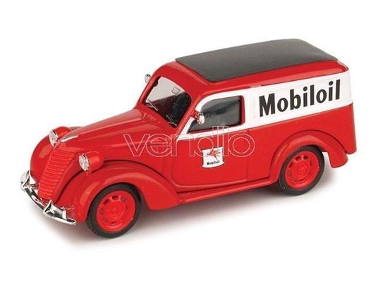 Bm0344B Fiat 1100 e Furgone Mobiloil 1956 1.43 Modellino Brumm - 2