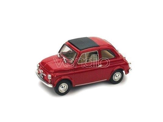 Bm0455-01 Fiat 500 F 1965-72 Chiusa Rosso Medio 1.43 Modellino Brumm