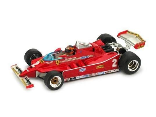 Brumm BM0447CH FERRARI 126 C G.VILLENEUVE 1980 PROVE IMOLA W/PILOTE 1:43 Modellino