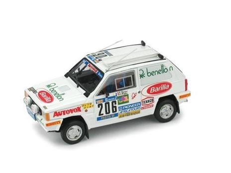 Bm0458 Fiat Panda N.206 Retired Paris Dakar 1984 Hoepfner-Dheliat 1.43 Modellino Brumm - 2