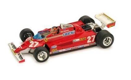 Bm0367Ch Ferrari 126 Ck G.Villeneuve 1981 N.27 Winner Montecarlo Gp W/Pilote 1.43 Modellino Brumm