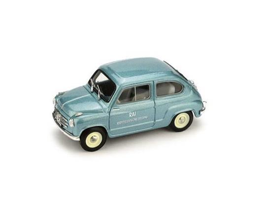 Bm0483 Fiat 600 Vettura di Servizio Rai 1960 1.43 Modellino Brumm - 2