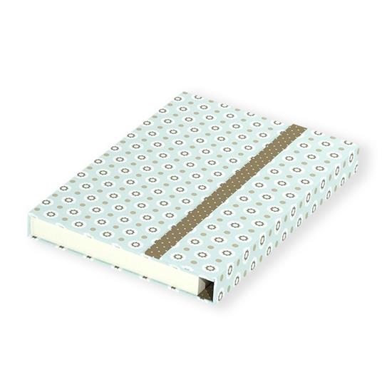 Quaderno brossurato Clip Notes piccolo a righe. Clip verde a pois - 3