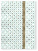 Quaderno brossurato Clip Notes medio a righe. Clip verde a pois