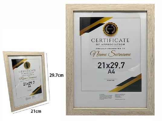 Cornice Per Foto Quadri Tele Portafoto A4 21X29.7 Cm Modello Legno Chiaro  70779 - TrAdE Shop Traesio - Idee regalo