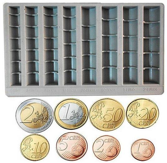 Vassoio Porta Monete Divisore Classificatore Soldi In Plastica Con 8 Settori