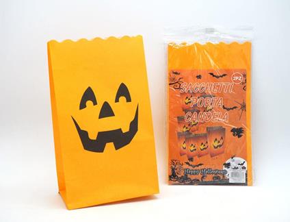 Set 2 Sacchetti Porta Candela Disegni Halloween Feste