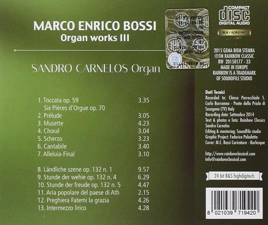 Organ Works vol.3 - CD Audio di Marco Enrico Bossi - 2