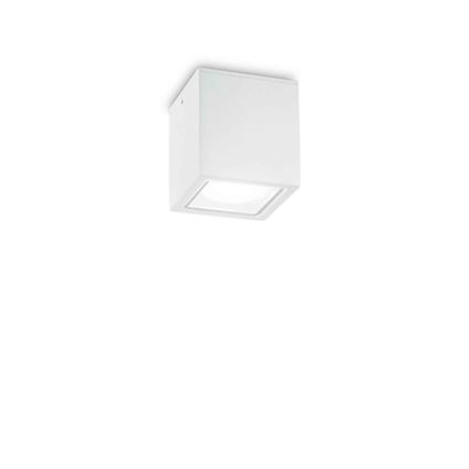 Ideal Lux Techo PL1 Small Lampada Cubo da Soffitto Plafoniera per Esterno - Bianco