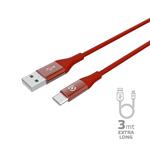 Celly USBTYPECCOL3MRD cavo USB 3 m USB A USB C Rosso
