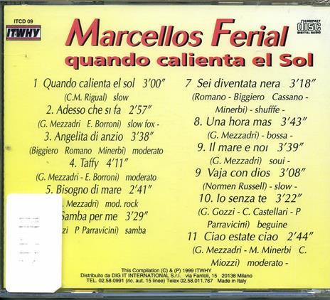 Sei diventata nera - CD Audio di Los Marcellos Ferial - 2