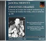 Concerto per violino - Doppio concerto - CD Audio di Johannes Brahms,Jascha Heifetz,Serge Koussevitzky,Eugene Ormandy,Philadelphia Orchestra,Boston Symphony Orchestra,Emanuel Feuermann