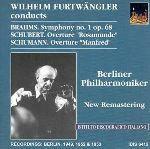 Sinfonia n.1 / Ouverture Rosamunde / Ouverture Manfred - CD Audio di Johannes Brahms,Franz Schubert,Robert Schumann,Wilhelm Furtwängler,Berliner Philharmoniker
