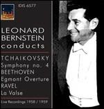 Sinfonia n.4 / Ouverture Egmont / La valse - CD Audio di Ludwig van Beethoven,Maurice Ravel,Pyotr Ilyich Tchaikovsky,Leonard Bernstein,New York Philharmonic Orchestra