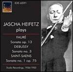 Sonate per violino - CD Audio di Claude Debussy,Camille Saint-Saëns,Gabriel Fauré,Jascha Heifetz,Emmanuel Bay