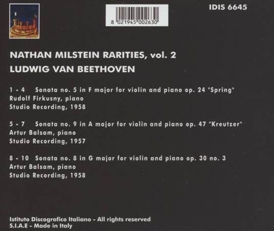 Rarities vol.2 - CD Audio di Ludwig van Beethoven,Nathan Milstein - 2