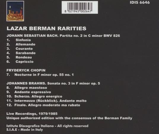 Rarities - CD Audio di Lazar Berman - 2