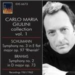 Sinfonia Renana n.3 op.97 / Sinfonia n.2 op.73 - CD Audio di Johannes Brahms,Robert Schumann,Carlo Maria Giulini