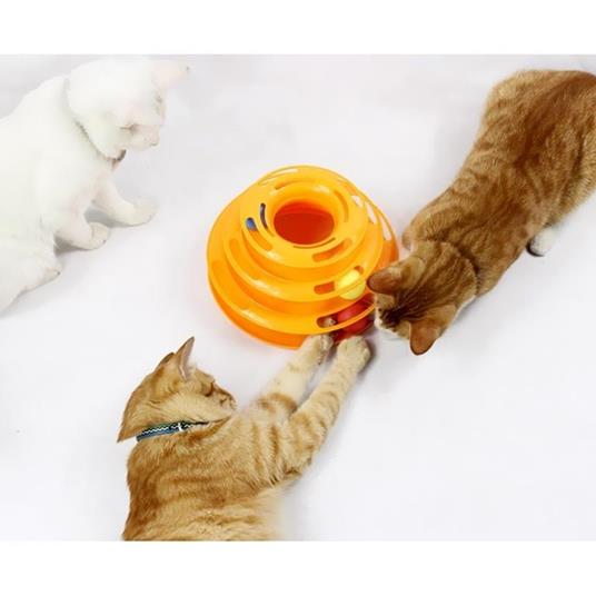 Gioco Per Gatti Interattivo Torre Circolare Con Sfere Palline Rotanti Gatto  - Trade Shop TRAESIO - Idee regalo