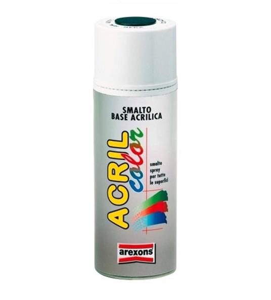 Smalto Acrilico Per Tutte Le Superfici Acril Color Arexons 400Ml Tutti I Colori, Nero Opaco