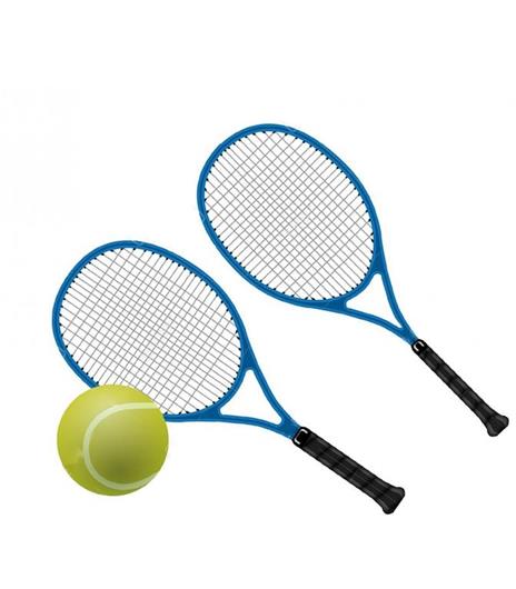 Kit Confezione Set Tennis 2 Racchette Con Palla Con Custodia Sport Accessori