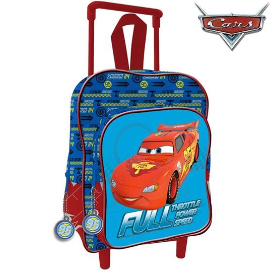 Zaino Trolley Cars Saetta Mcqueen Disney Asilo Scuola Bambini Viaggi 30 Cm