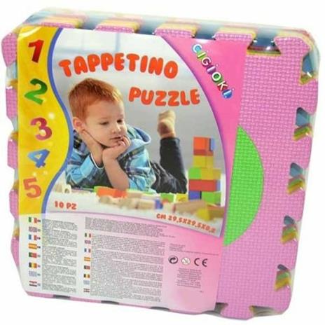 Tappeto Tappetino Puzzle 10 Pezzi Numeri Morbido Dimensione Mattonelle 30X30Cm - 2