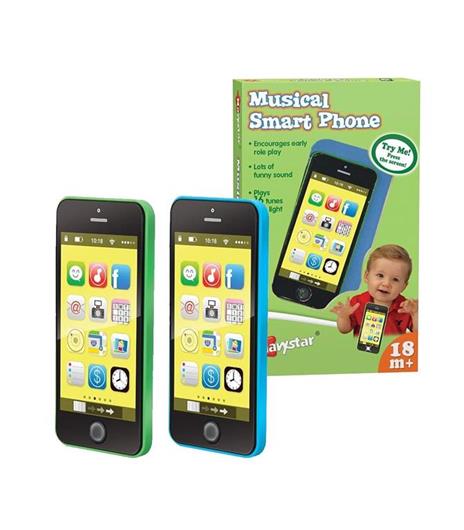 Telefono Smartphone Giocattolo Musicale Bambini Melodie Colori Assortiti - 2