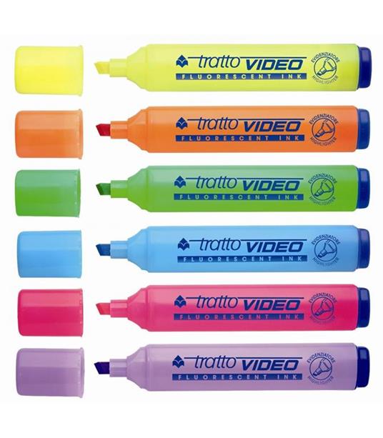 Set Scuola Tratto 20 Pezzi Evidenziatore Evidenziatori Colorati Fluorescenti