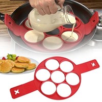 Rosso Lesiey Accessori da Cucina per Ambienti Domestici Non tossici Accessori in Silicone Antiaderente per Dolci da Forno Anello per Uova Pancake Cottura Stampo per stampi 