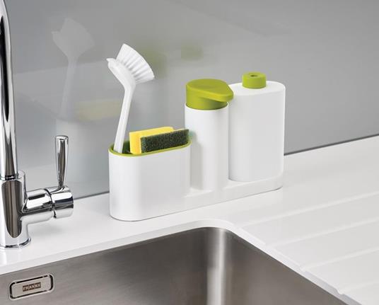 Set Organizer Per Lavello Dispenser Di Sapone Liquido + Bottiglia +  Contenitore - ND - Idee regalo