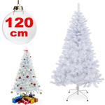 Albero Di Natale Sintetico 120Cm Bianco Neve Decorazione Per Casa Scuola Ufficio