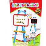 Lavagna 3In1 42Pz Cavalletto 94,5Cm Gessetti Lettere Numeri Bambini Educativa