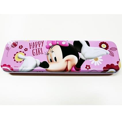 Astuccio In Metallo Minnie Mouse Disney Portapenne Portapastelli Matite Bambina