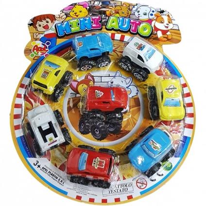 Set 8 Mini Auto Jeep Miste Racer Macchina 4 Ruote Macchinine Bambini Giocattolo