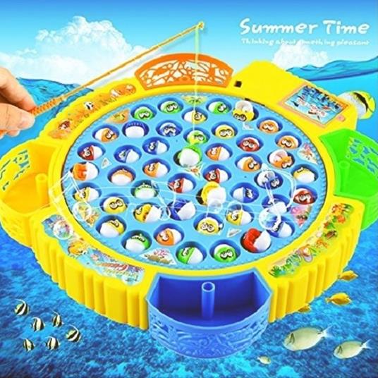 Pesca Pazza 45 Pesci Gioco Da Tavolo Bambini Gara Giocattolo Con 4 Canne Incluse