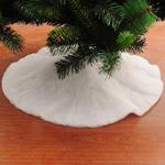 Tappeto Per Albero Di Natale Spugna Bianco Diametro 90Cm Decorazioni Natalizie