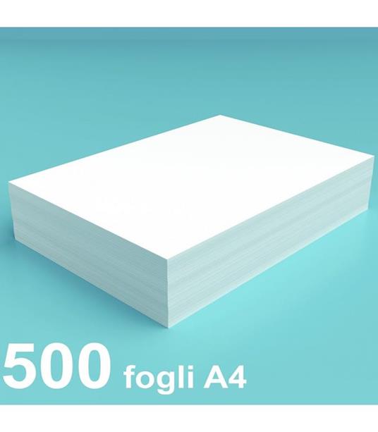 Risma 500 Fogli Bianchi A4 Per Fotocopiatrice Stampante 80 Gr Carta Ultra  Bianca